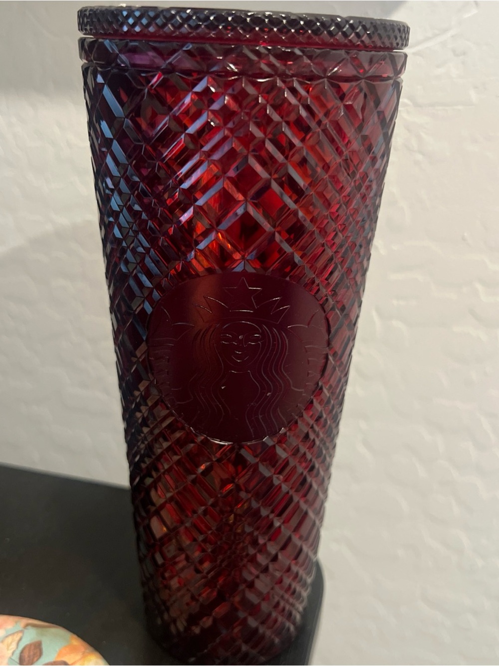 Starbucks Holiday 2022 Red Merlot Jeweled Cold Cup Tumbler Venti 24oz 710ml